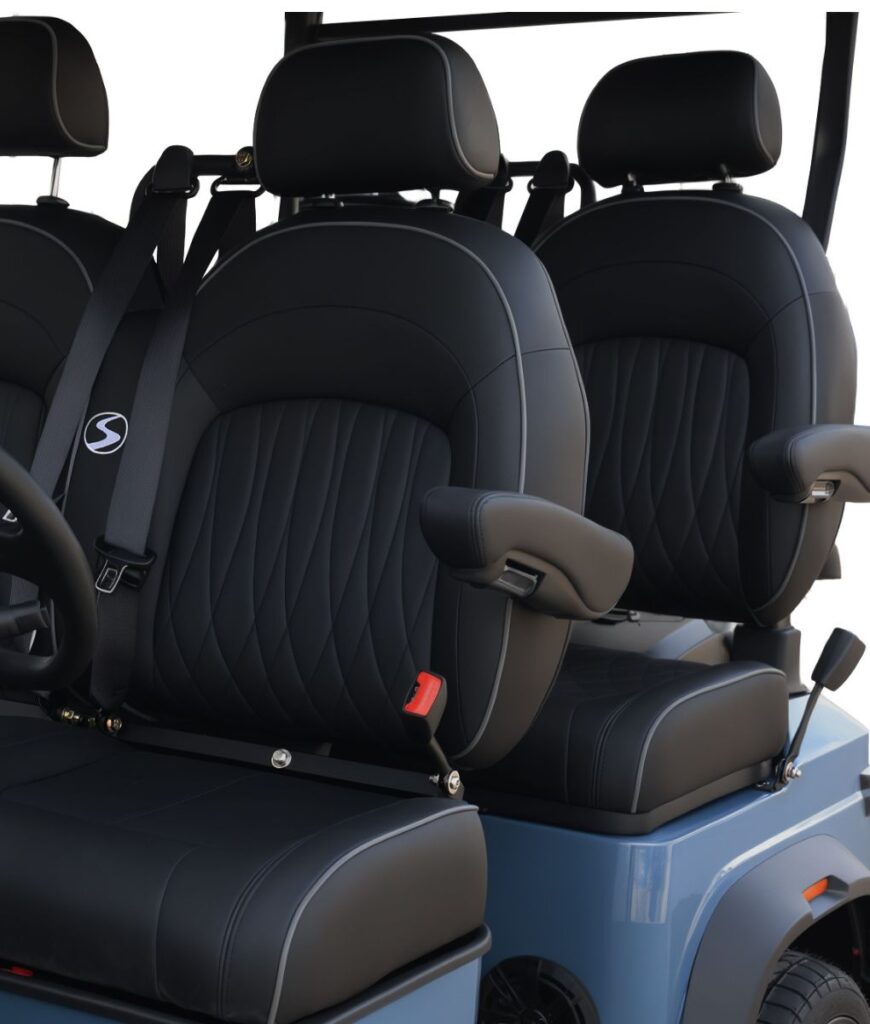 Premium captain's chairs front and back seats with armrests